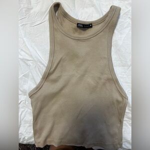 Zara Tan Sleeveless Women's Top